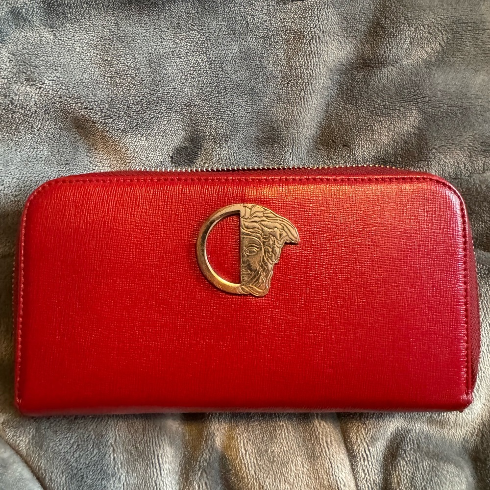 Red Versace wallet